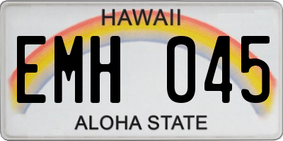 HI license plate EMH045
