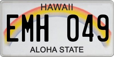 HI license plate EMH049