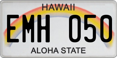 HI license plate EMH050