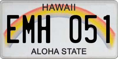 HI license plate EMH051