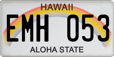 HI license plate EMH053