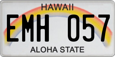 HI license plate EMH057