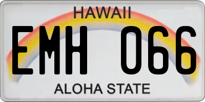 HI license plate EMH066
