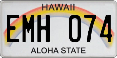 HI license plate EMH074