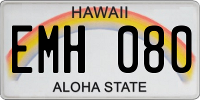 HI license plate EMH080