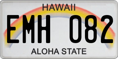 HI license plate EMH082