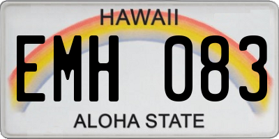 HI license plate EMH083