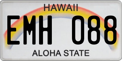 HI license plate EMH088