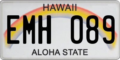 HI license plate EMH089