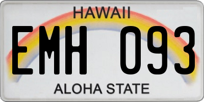 HI license plate EMH093
