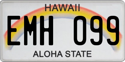 HI license plate EMH099