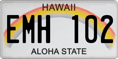 HI license plate EMH102