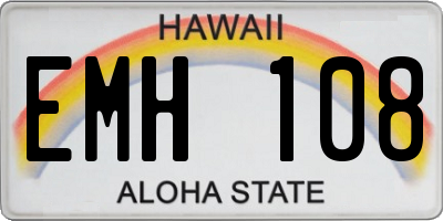 HI license plate EMH108