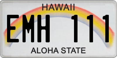 HI license plate EMH111