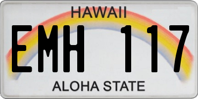 HI license plate EMH117
