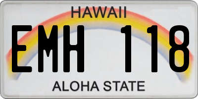 HI license plate EMH118