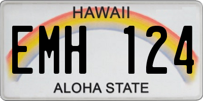 HI license plate EMH124