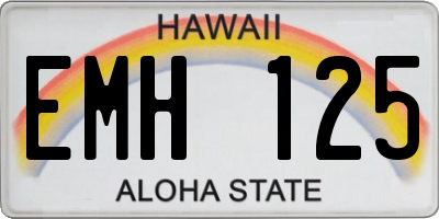HI license plate EMH125