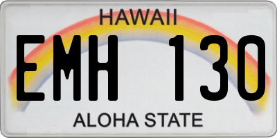 HI license plate EMH130