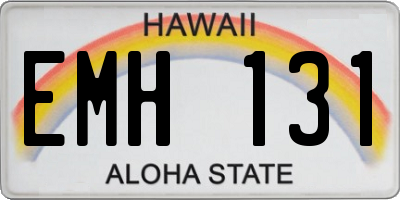 HI license plate EMH131