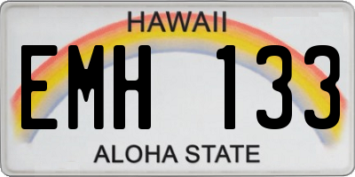 HI license plate EMH133