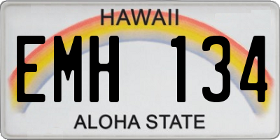 HI license plate EMH134