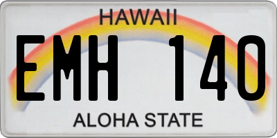 HI license plate EMH140