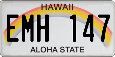 HI license plate EMH147