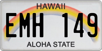 HI license plate EMH149