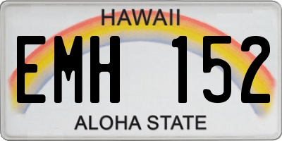 HI license plate EMH152