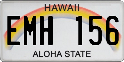 HI license plate EMH156