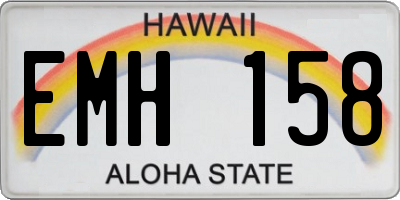 HI license plate EMH158