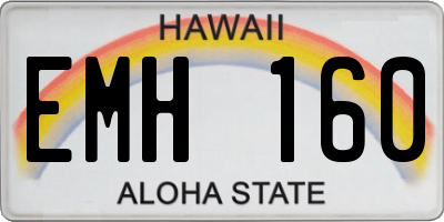 HI license plate EMH160