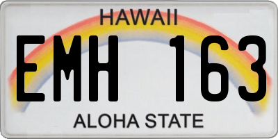 HI license plate EMH163