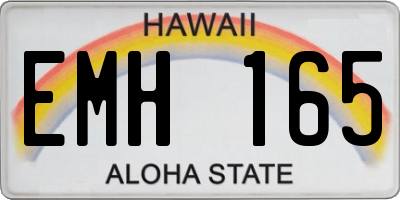 HI license plate EMH165