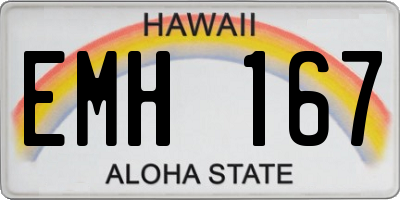 HI license plate EMH167