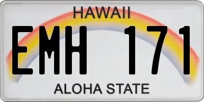 HI license plate EMH171