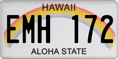 HI license plate EMH172
