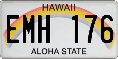 HI license plate EMH176