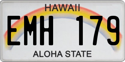 HI license plate EMH179