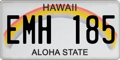 HI license plate EMH185