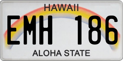 HI license plate EMH186