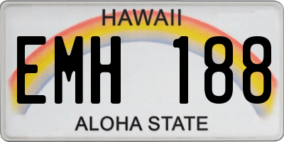 HI license plate EMH188