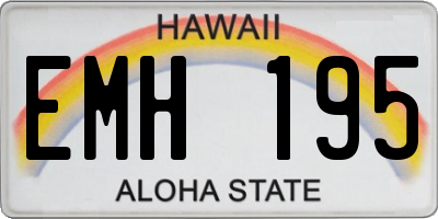 HI license plate EMH195