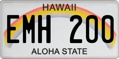 HI license plate EMH200
