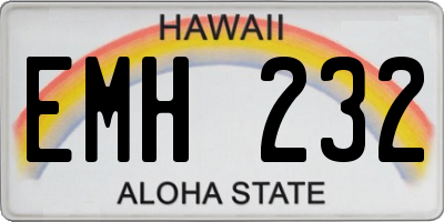 HI license plate EMH232