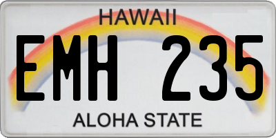 HI license plate EMH235