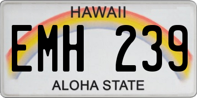 HI license plate EMH239