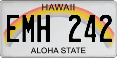 HI license plate EMH242