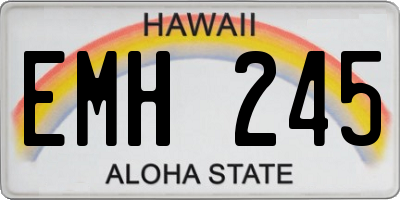 HI license plate EMH245
